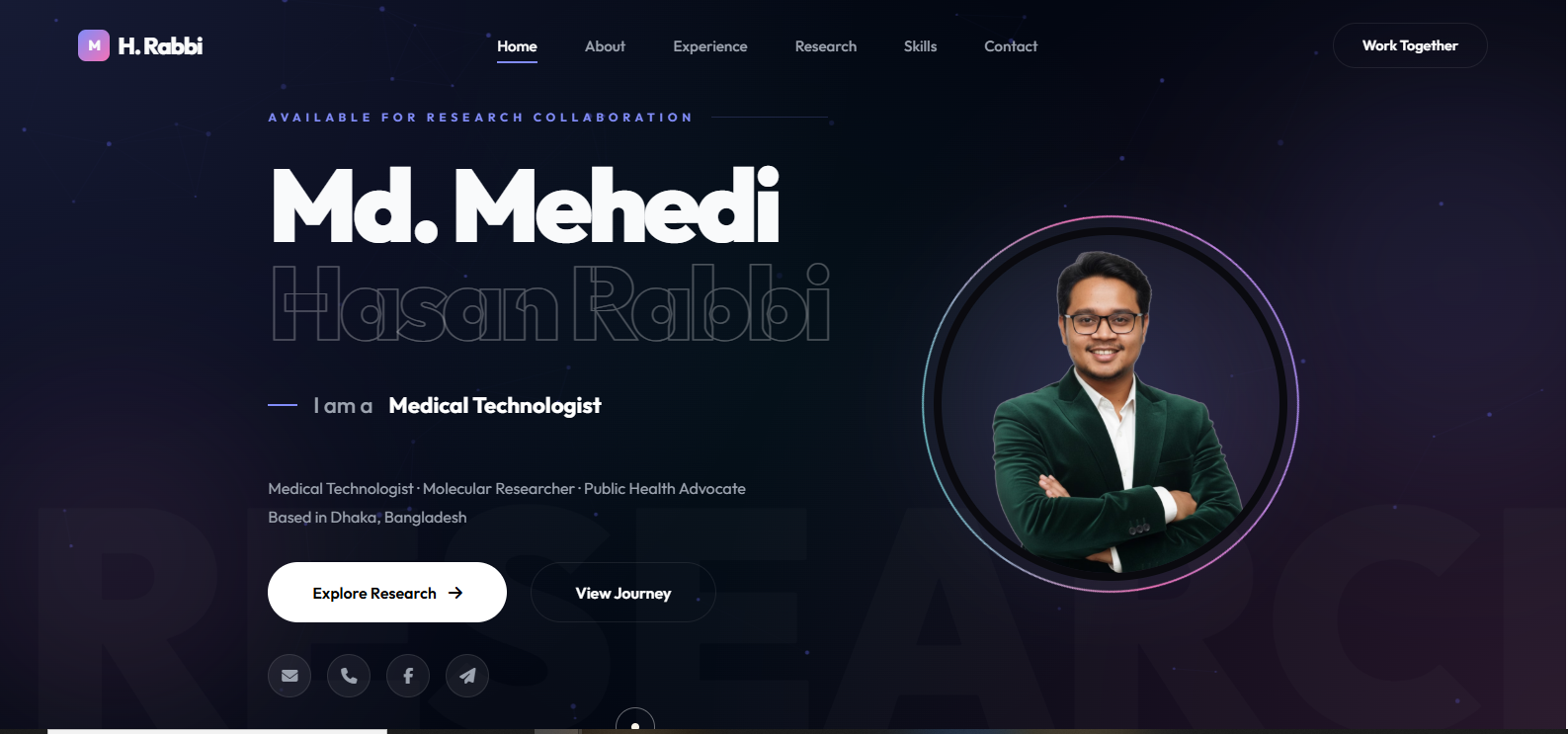 Portfolio for Mehedi Hasan Rabbi - Research Scientist
